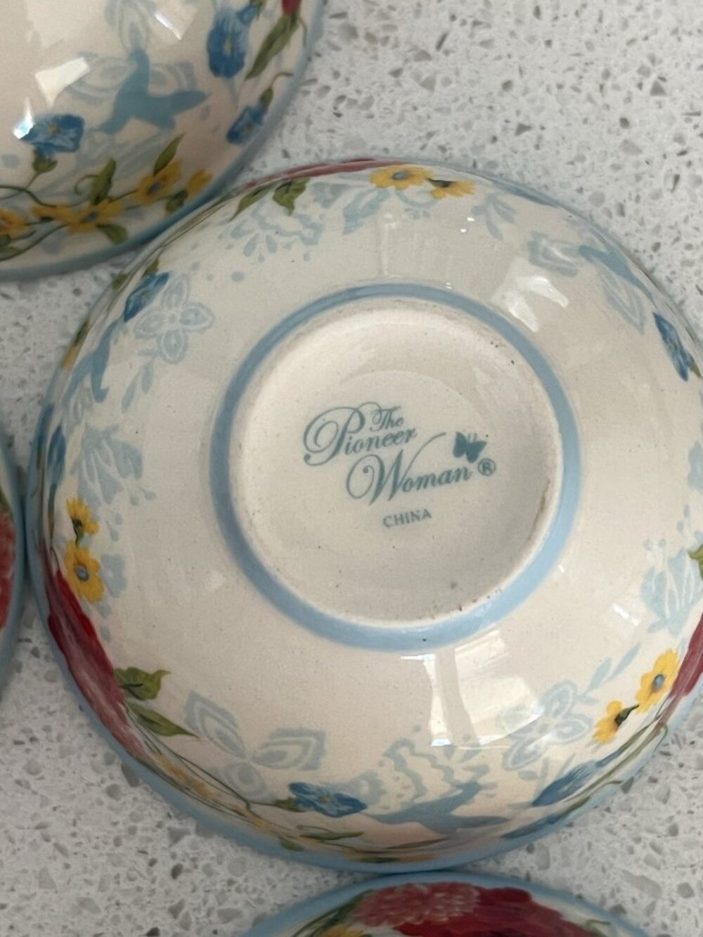 The Pioneer Woman Mini dip Dipping Bowls Sweet Rose 3.1" Set of 5 - Picture 6 of 8